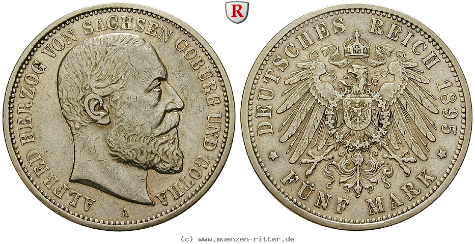 Klicken Sie auf das Bild um es auf Ihrem Rechner zu speichern deutsches-kaiserreich-alfred-5-mark/58722.jpg