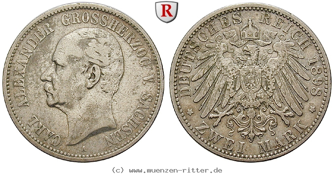 deutsches-kaiserreich-carl-alexander-2-mark/102183.jpg