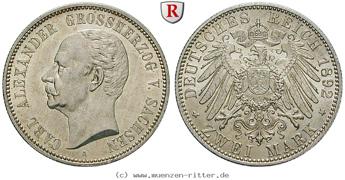 deutsches-kaiserreich-carl-alexander-2-mark/71156.jpg