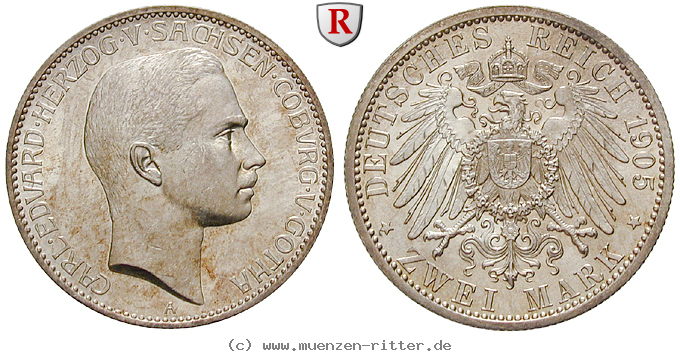 Klicken Sie auf das Bild um es auf Ihrem Rechner zu speichern deutsches-kaiserreich-carl-eduard-2-mark/26732.jpg
