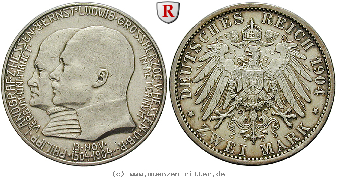 deutsches-kaiserreich-ernst-ludwig-2-mark/101117.jpg