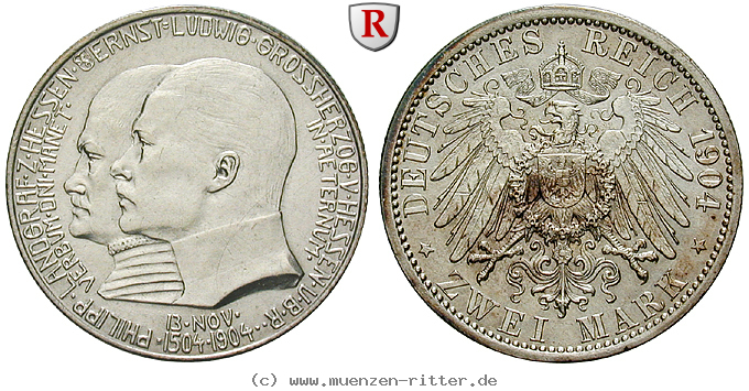 Klicken Sie auf das Bild um es auf Ihrem Rechner zu speichern deutsches-kaiserreich-ernst-ludwig-2-mark/57115.jpg
