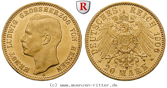Klicken Sie auf das Bild um es auf Ihrem Rechner zu speichern deutsches-kaiserreich-ernst-ludwig-20-mark/39841.jpg