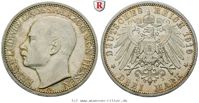 Klicken Sie auf das Bild um es auf Ihrem Rechner zu speichern deutsches-kaiserreich-ernst-ludwig-3-mark/68163.jpg
