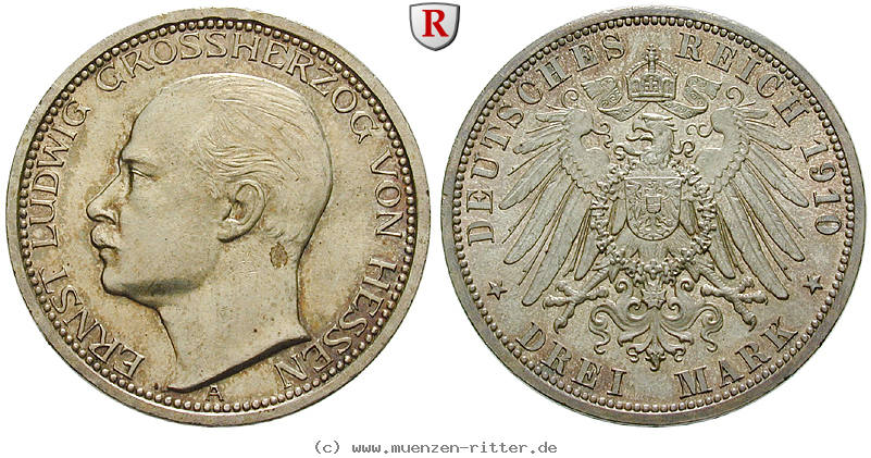 Klicken Sie auf das Bild um es auf Ihrem Rechner zu speichern deutsches-kaiserreich-ernst-ludwig-3-mark/90458.jpg