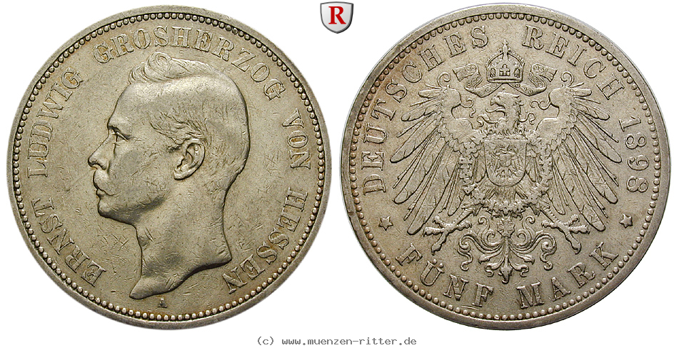deutsches-kaiserreich-ernst-ludwig-5-mark/101663.jpg