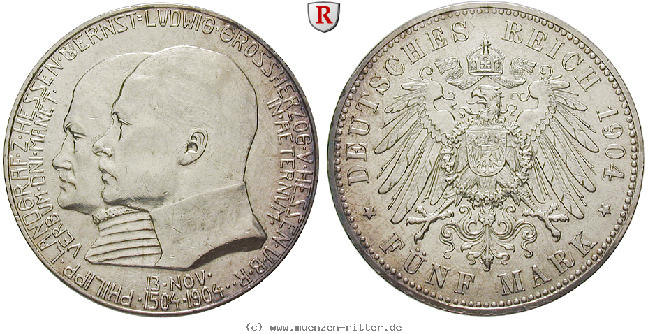 Klicken Sie auf das Bild um es auf Ihrem Rechner zu speichern deutsches-kaiserreich-ernst-ludwig-5-mark/77500.jpg