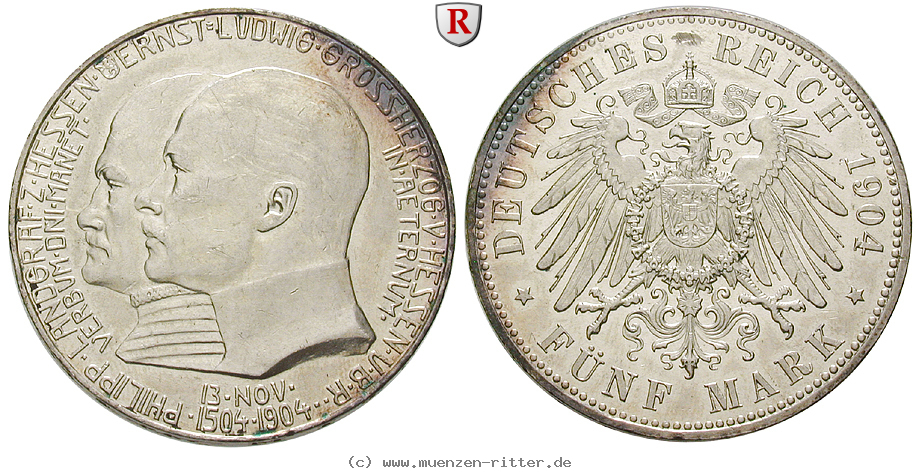 Klicken Sie auf das Bild um es auf Ihrem Rechner zu speichern deutsches-kaiserreich-ernst-ludwig-5-mark/79403.jpg