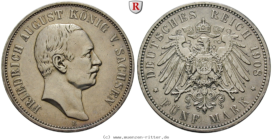 Klicken Sie auf das Bild um es auf Ihrem Rechner zu speichern deutsches-kaiserreich-friedrich-august-iii-5-mark/101622.jpg