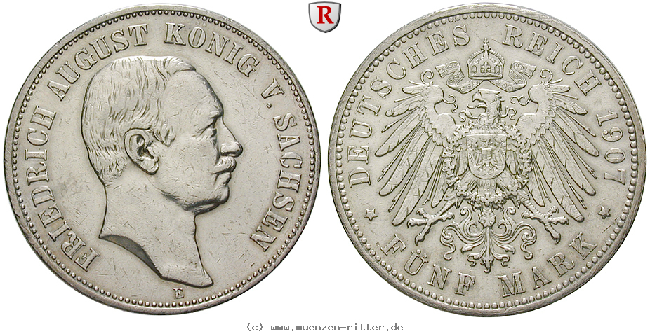 Klicken Sie auf das Bild um es auf Ihrem Rechner zu speichern deutsches-kaiserreich-friedrich-august-iii-5-mark/34708.jpg