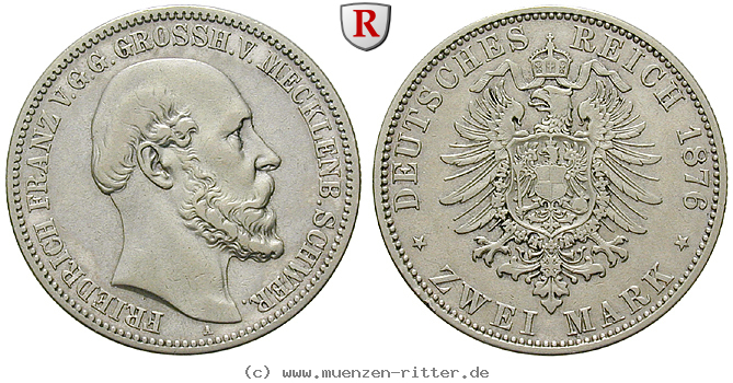 Klicken Sie auf das Bild um es auf Ihrem Rechner zu speichern deutsches-kaiserreich-friedrich-franz-ii-2-mark/84842.jpg