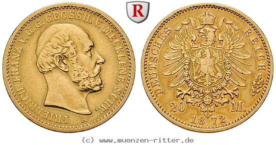 Klicken Sie auf das Bild um es auf Ihrem Rechner zu speichern deutsches-kaiserreich-friedrich-franz-ii-20-mark/71560.jpg