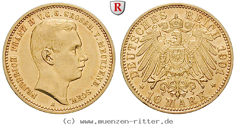 deutsches-kaiserreich-friedrich-franz-iv-10-mark/71563.jpg