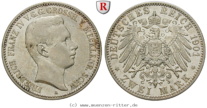 Klicken Sie auf das Bild um es auf Ihrem Rechner zu speichern deutsches-kaiserreich-friedrich-franz-iv-2-mark/58780.jpg