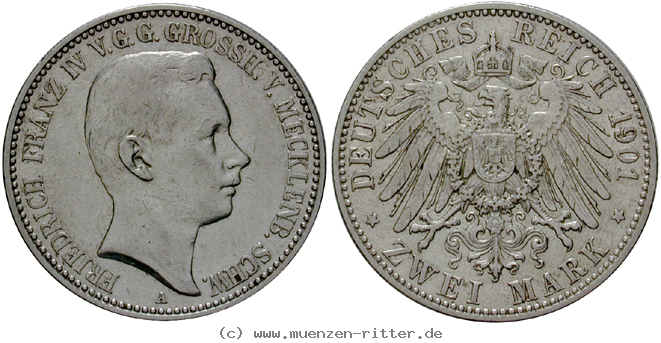 Klicken Sie auf das Bild um es auf Ihrem Rechner zu speichern deutsches-kaiserreich-friedrich-franz-iv-2-mark/ejae11433.jpg