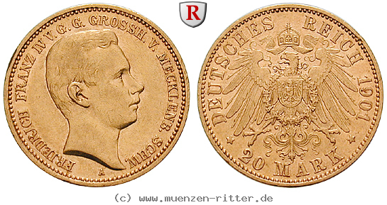deutsches-kaiserreich-friedrich-franz-iv-20-mark/102717.jpg