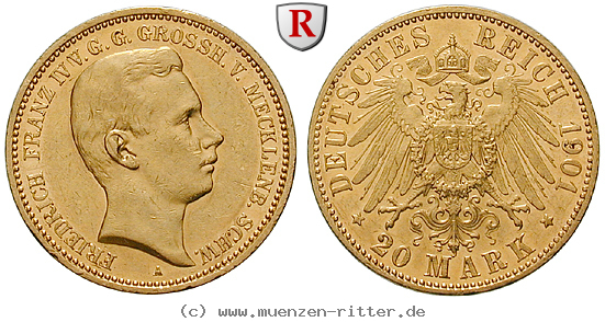 deutsches-kaiserreich-friedrich-franz-iv-20-mark/79958.jpg