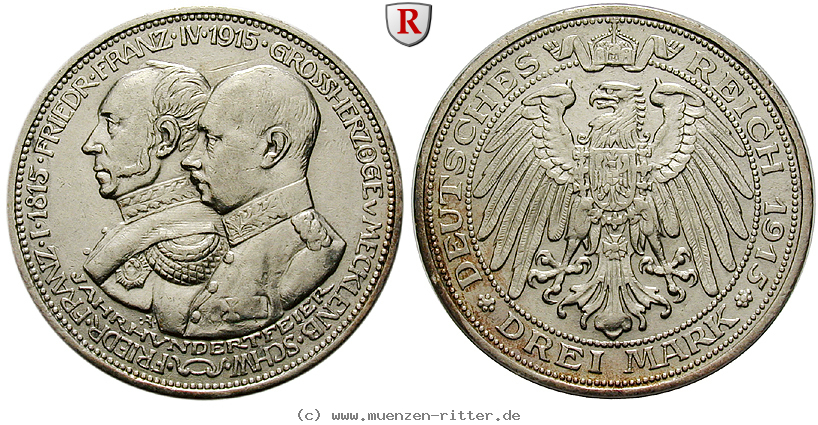 Klicken Sie auf das Bild um es auf Ihrem Rechner zu speichern deutsches-kaiserreich-friedrich-franz-iv-3-mark/101671.jpg