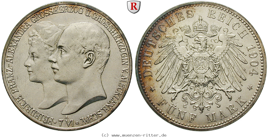 deutsches-kaiserreich-friedrich-franz-iv-5-mark/101085.jpg
