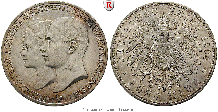 deutsches-kaiserreich-friedrich-franz-iv-5-mark/101614.jpg