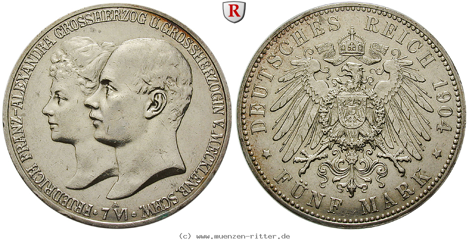 deutsches-kaiserreich-friedrich-franz-iv-5-mark/101667.jpg