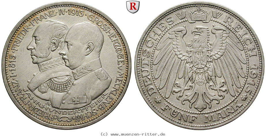 deutsches-kaiserreich-friedrich-franz-iv-5-mark/104032.jpg