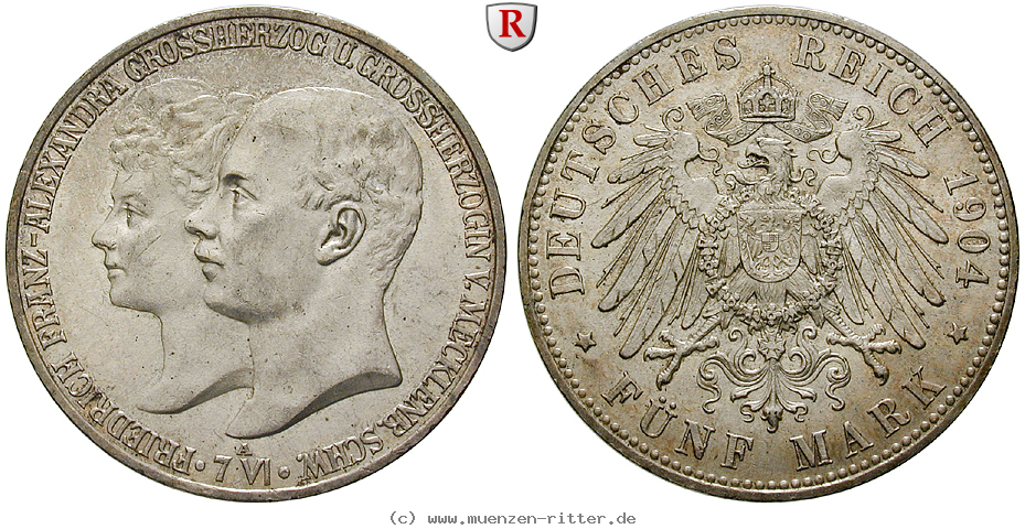 deutsches-kaiserreich-friedrich-franz-iv-5-mark/79368.jpg