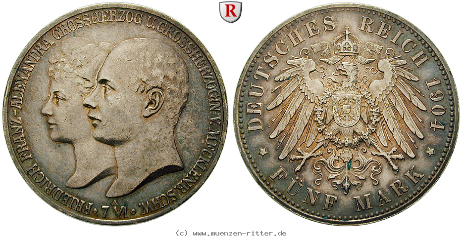 deutsches-kaiserreich-friedrich-franz-iv-5-mark/87357.jpg