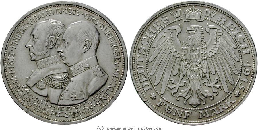 Klicken Sie auf das Bild um es auf Ihrem Rechner zu speichern deutsches-kaiserreich-friedrich-franz-iv-5-mark/ejae11437.jpg