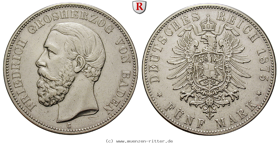Klicken Sie auf das Bild um es auf Ihrem Rechner zu speichern deutsches-kaiserreich-friedrich-i-5-mark/101599.jpg