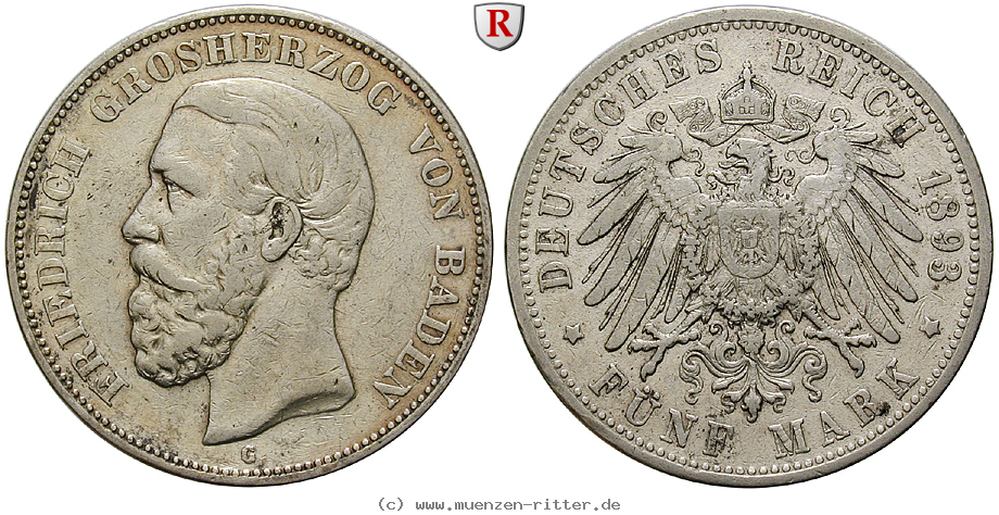 Klicken Sie auf das Bild um es auf Ihrem Rechner zu speichern deutsches-kaiserreich-friedrich-i-5-mark/101600.jpg