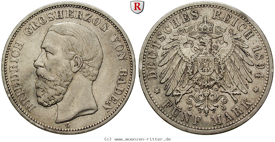 Klicken Sie auf das Bild um es auf Ihrem Rechner zu speichern deutsches-kaiserreich-friedrich-i-5-mark/103972.jpg
