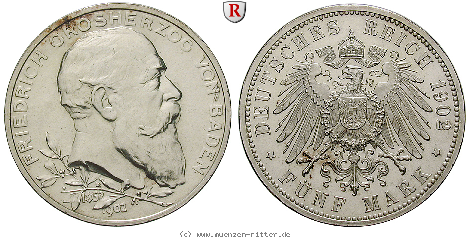 Klicken Sie auf das Bild um es auf Ihrem Rechner zu speichern deutsches-kaiserreich-friedrich-i-5-mark/53336.jpg