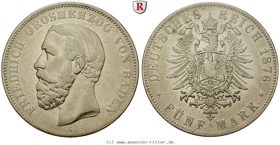 Klicken Sie auf das Bild um es auf Ihrem Rechner zu speichern deutsches-kaiserreich-friedrich-i-5-mark/58698.jpg