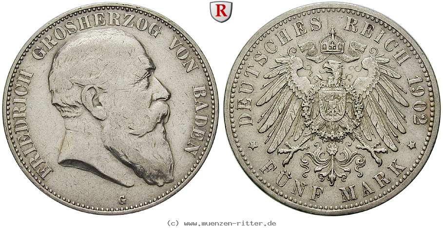 Klicken Sie auf das Bild um es auf Ihrem Rechner zu speichern deutsches-kaiserreich-friedrich-i-5-mark/58709.jpg