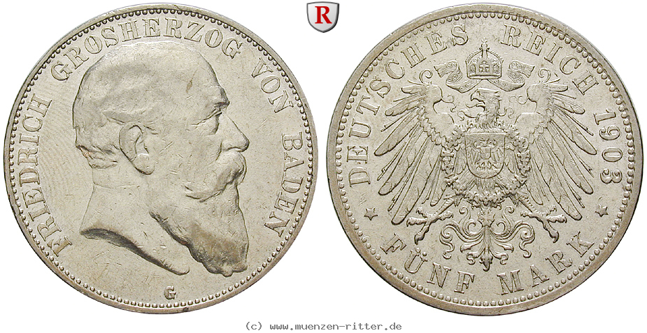 Klicken Sie auf das Bild um es auf Ihrem Rechner zu speichern deutsches-kaiserreich-friedrich-i-5-mark/58710.jpg