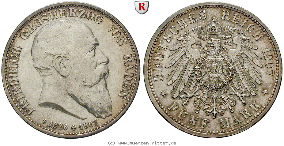 Klicken Sie auf das Bild um es auf Ihrem Rechner zu speichern deutsches-kaiserreich-friedrich-i-5-mark/58711.jpg