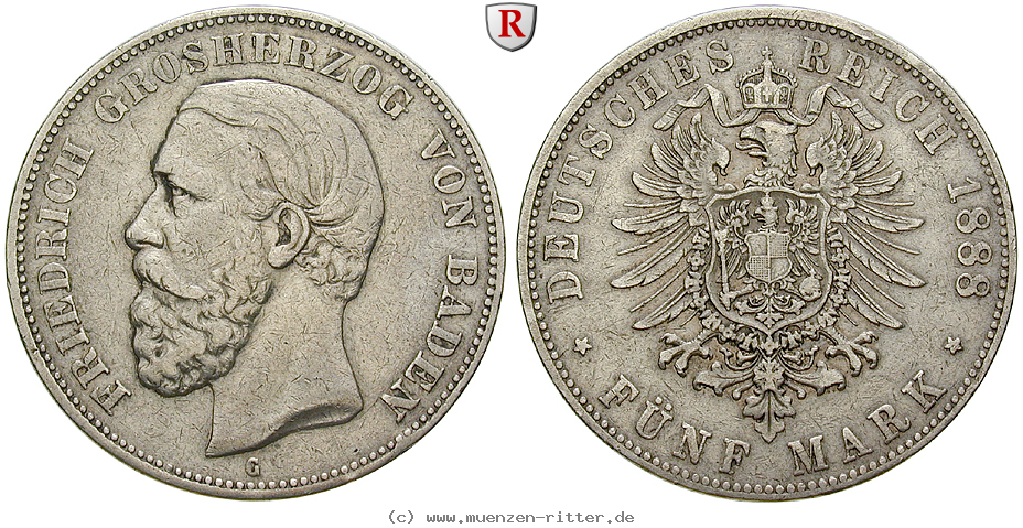 Klicken Sie auf das Bild um es auf Ihrem Rechner zu speichern deutsches-kaiserreich-friedrich-i-5-mark/70943.jpg