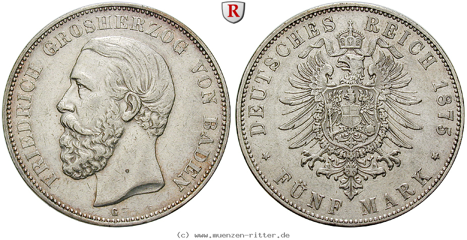 Klicken Sie auf das Bild um es auf Ihrem Rechner zu speichern deutsches-kaiserreich-friedrich-i-5-mark/79795.jpg
