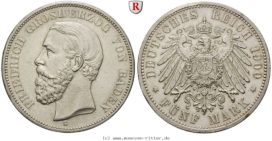 Klicken Sie auf das Bild um es auf Ihrem Rechner zu speichern deutsches-kaiserreich-friedrich-i-5-mark/84735.jpg