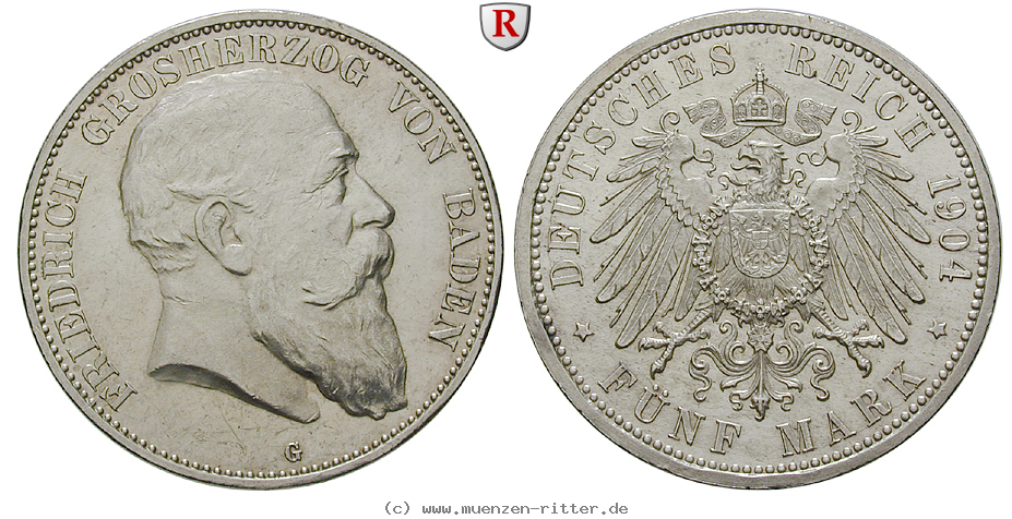 Klicken Sie auf das Bild um es auf Ihrem Rechner zu speichern deutsches-kaiserreich-friedrich-i-5-mark/84742.jpg
