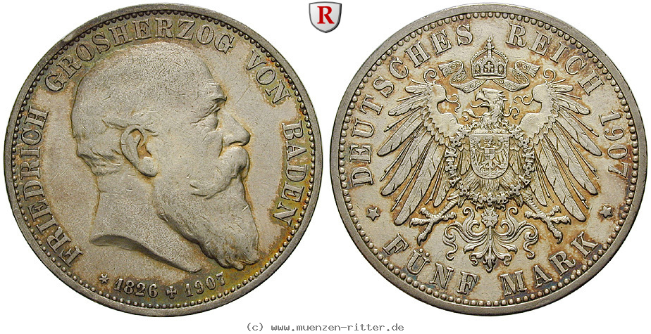 Klicken Sie auf das Bild um es auf Ihrem Rechner zu speichern deutsches-kaiserreich-friedrich-i-5-mark/89565.jpg