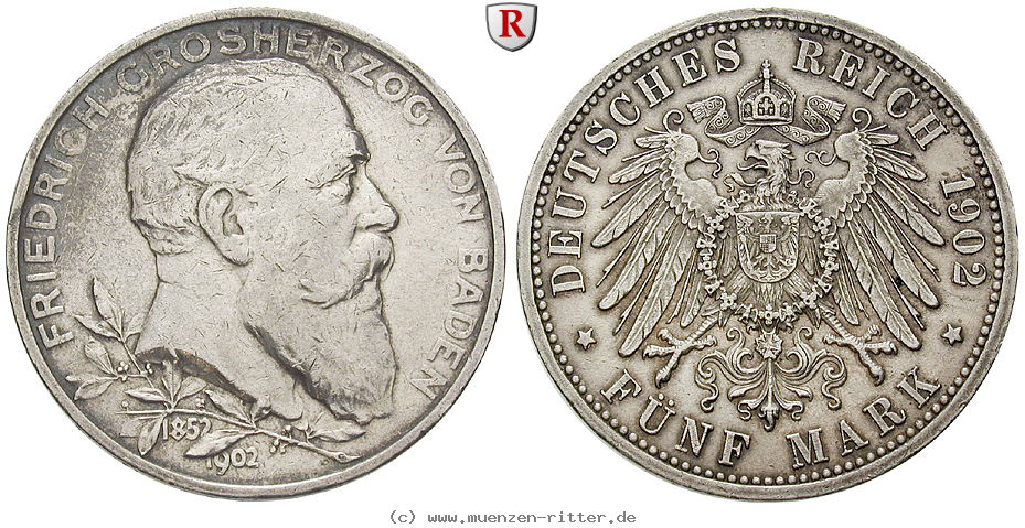 Klicken Sie auf das Bild um es auf Ihrem Rechner zu speichern deutsches-kaiserreich-friedrich-i-5-mark/ejae10032.jpg
