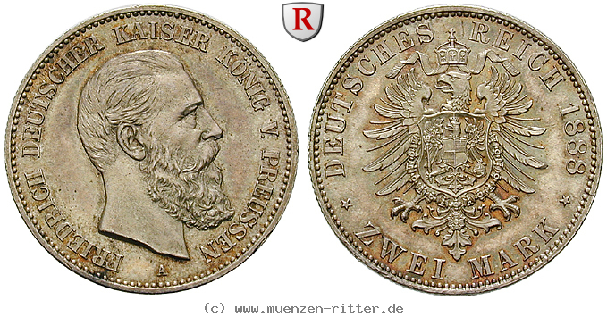 Klicken Sie auf das Bild um es auf Ihrem Rechner zu speichern deutsches-kaiserreich-friedrich-iii-2-mark/100605.jpg