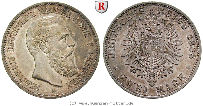 Klicken Sie auf das Bild um es auf Ihrem Rechner zu speichern deutsches-kaiserreich-friedrich-iii-2-mark/103366.jpg