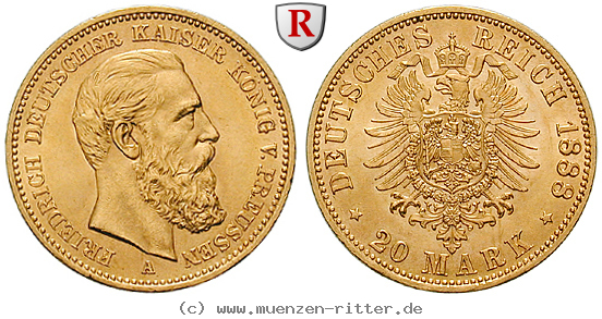 Klicken Sie auf das Bild um es auf Ihrem Rechner zu speichern deutsches-kaiserreich-friedrich-iii-20-mark/57945.jpg