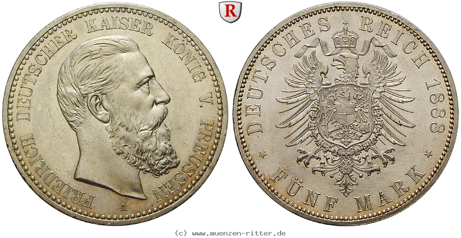 Klicken Sie auf das Bild um es auf Ihrem Rechner zu speichern deutsches-kaiserreich-friedrich-iii-5-mark/91518.jpg