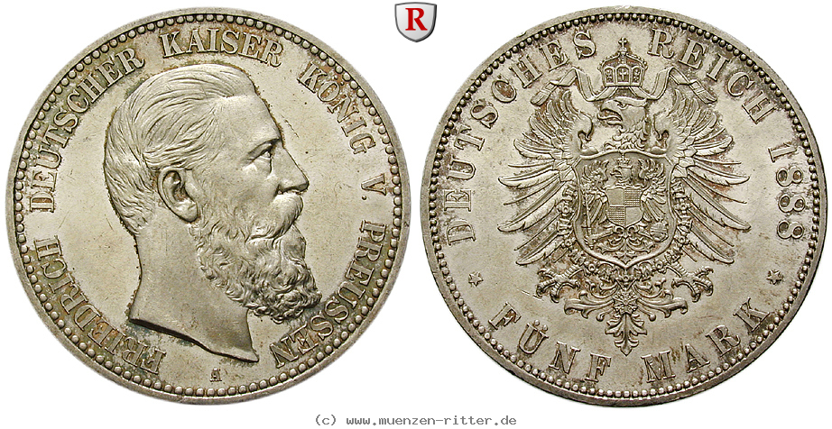 Klicken Sie auf das Bild um es auf Ihrem Rechner zu speichern deutsches-kaiserreich-friedrich-iii-5-mark/99813.jpg