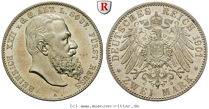 Klicken Sie auf das Bild um es auf Ihrem Rechner zu speichern deutsches-kaiserreich-heinrich-xxii-2-mark/102866.jpg