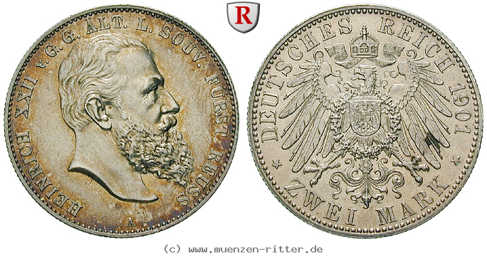 Klicken Sie auf das Bild um es auf Ihrem Rechner zu speichern deutsches-kaiserreich-heinrich-xxii-2-mark/71091.jpg